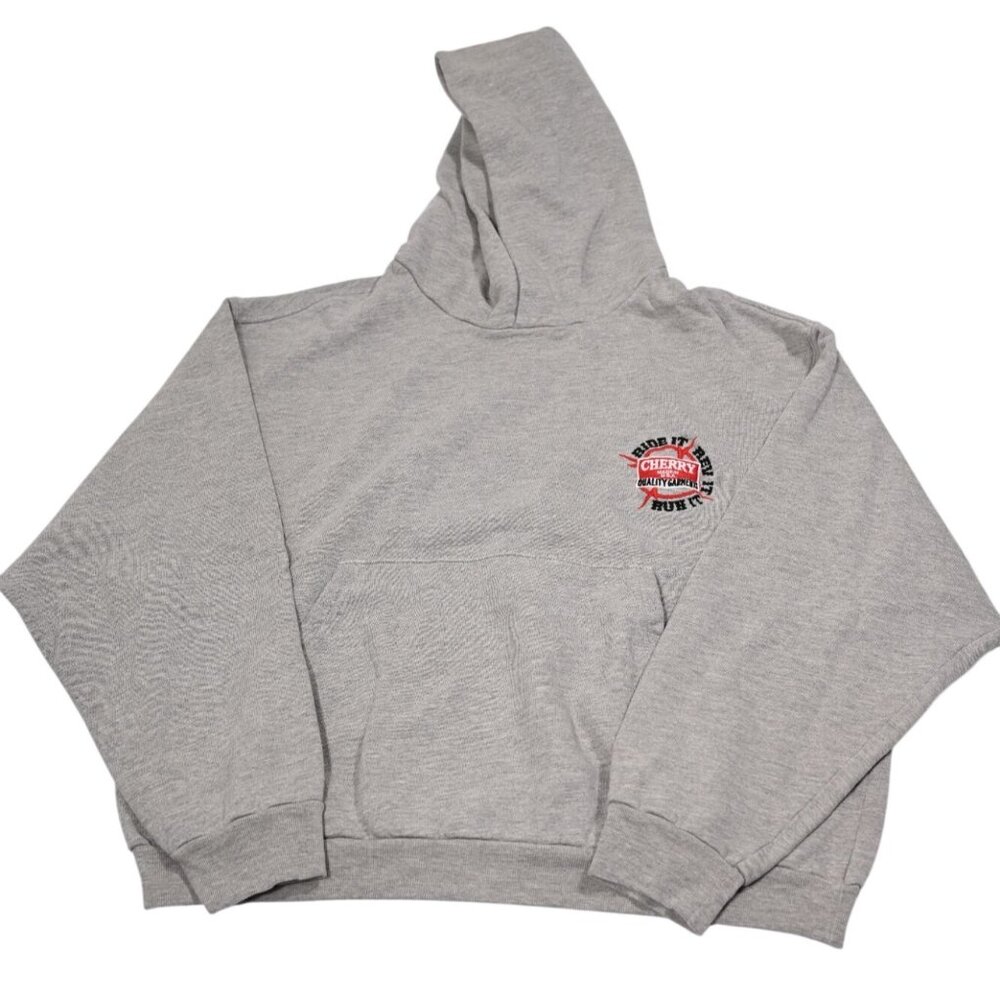 Cherry LA Ride It, Rev It Hoodie in Heather Grey